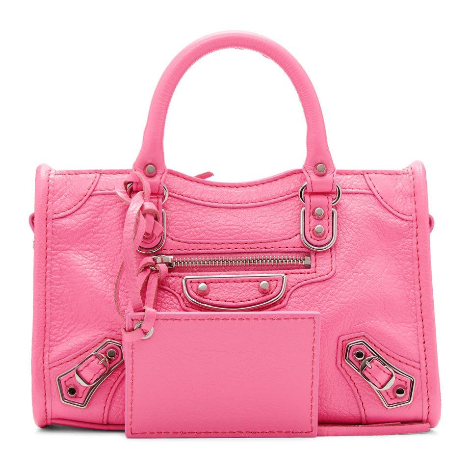 balenciaga city bag pink