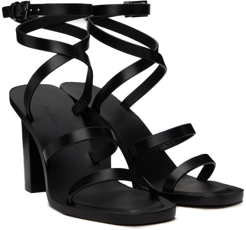 VIP【送料関税込】MAX MARA black buckle-fastening sandal Leather sandal Max Mara Black size 37 EU in Leather - 43245595