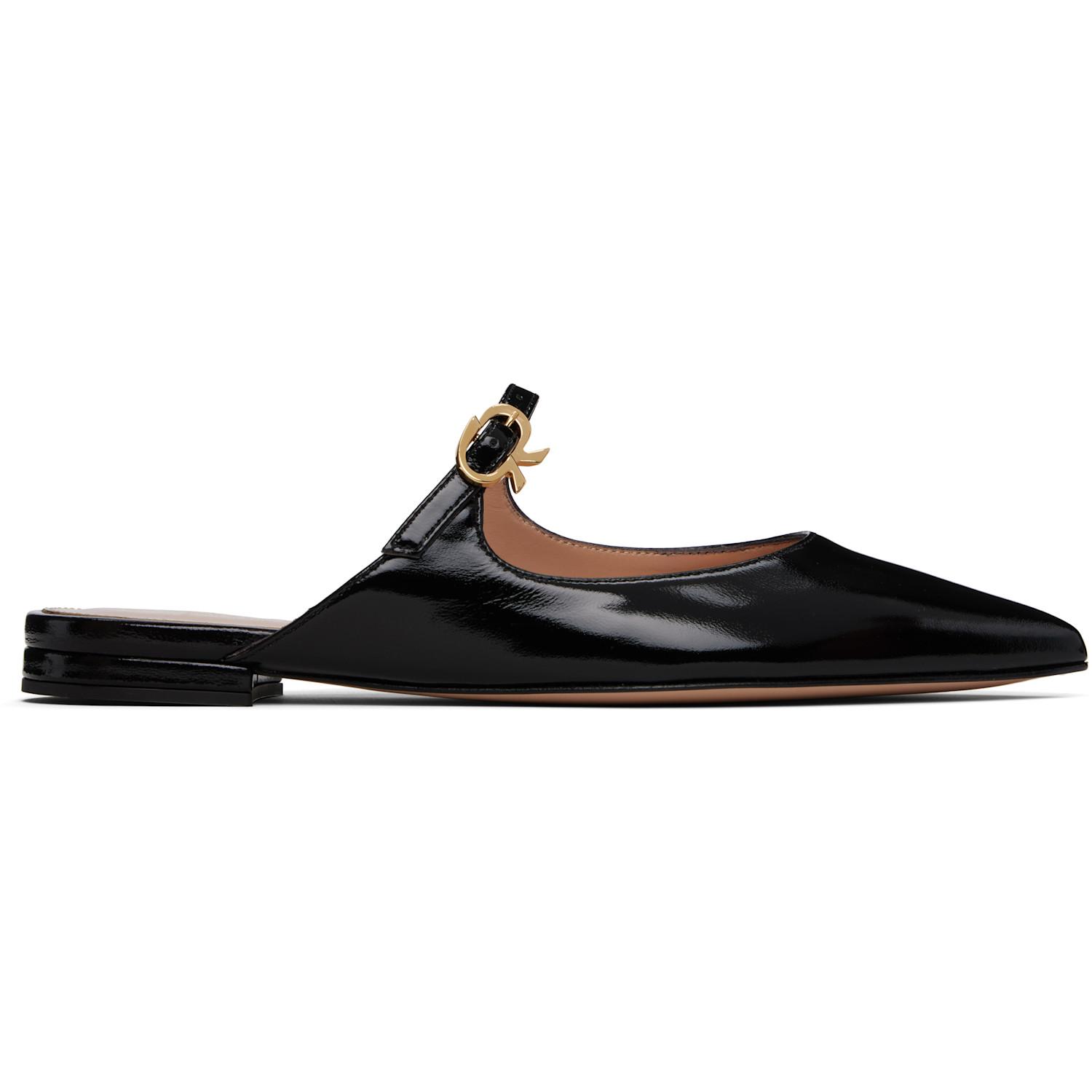 Gianvito Rossi Ribbon Jane Slide Loafers in Black | Lyst