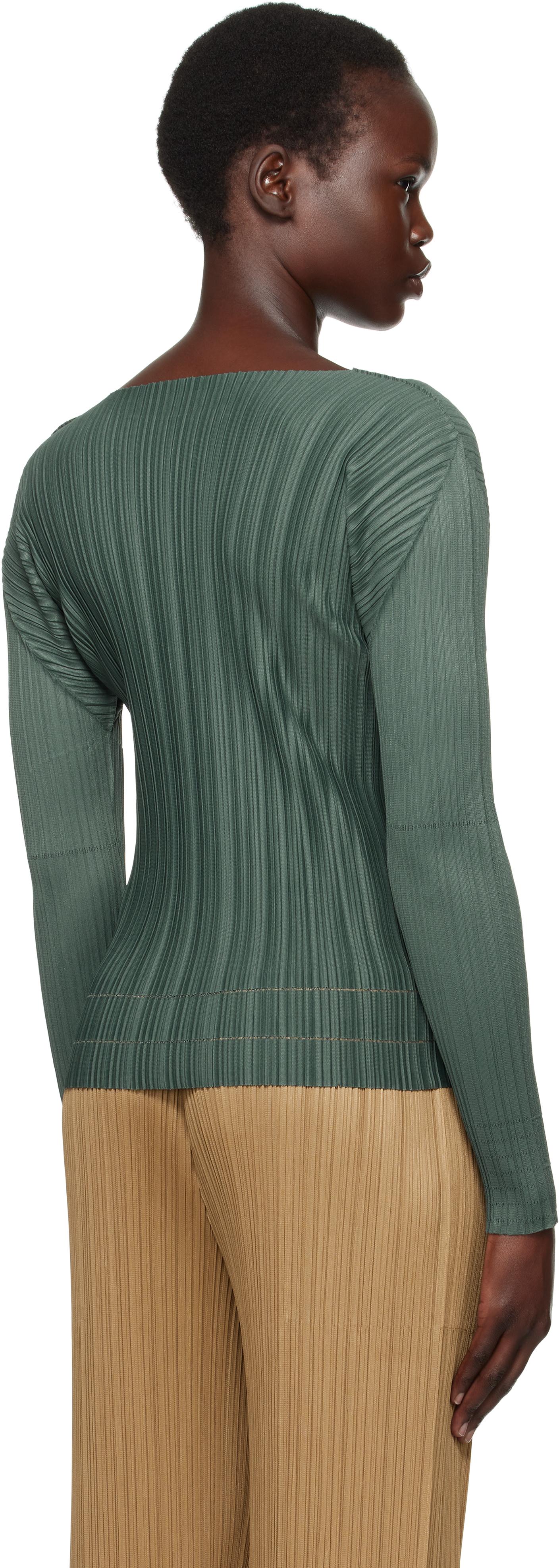Pleats Please Issey Miyake Soft Pleats Top in Green | Lyst UK 
