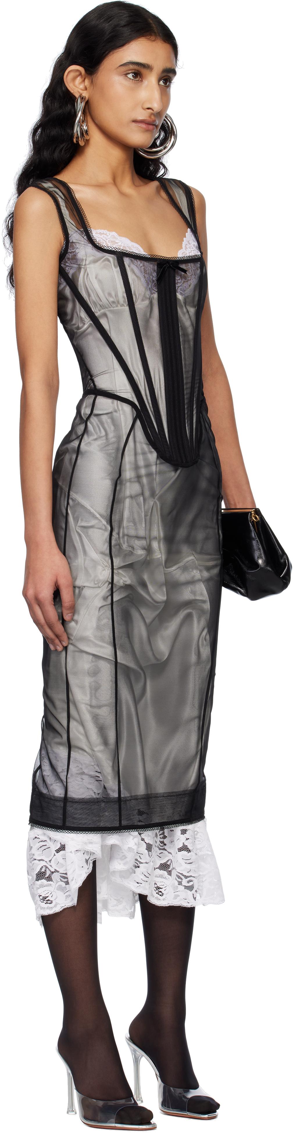 strapless open back dress Dolce & Gabbana Black Sheath Bodycon Stretch Roses Dress - IT44
