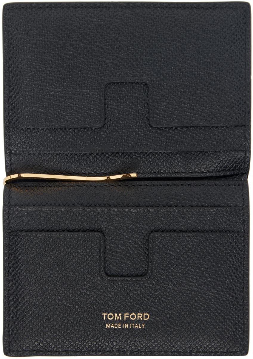 TOM FORD ブラックレザー 二つ折り財布