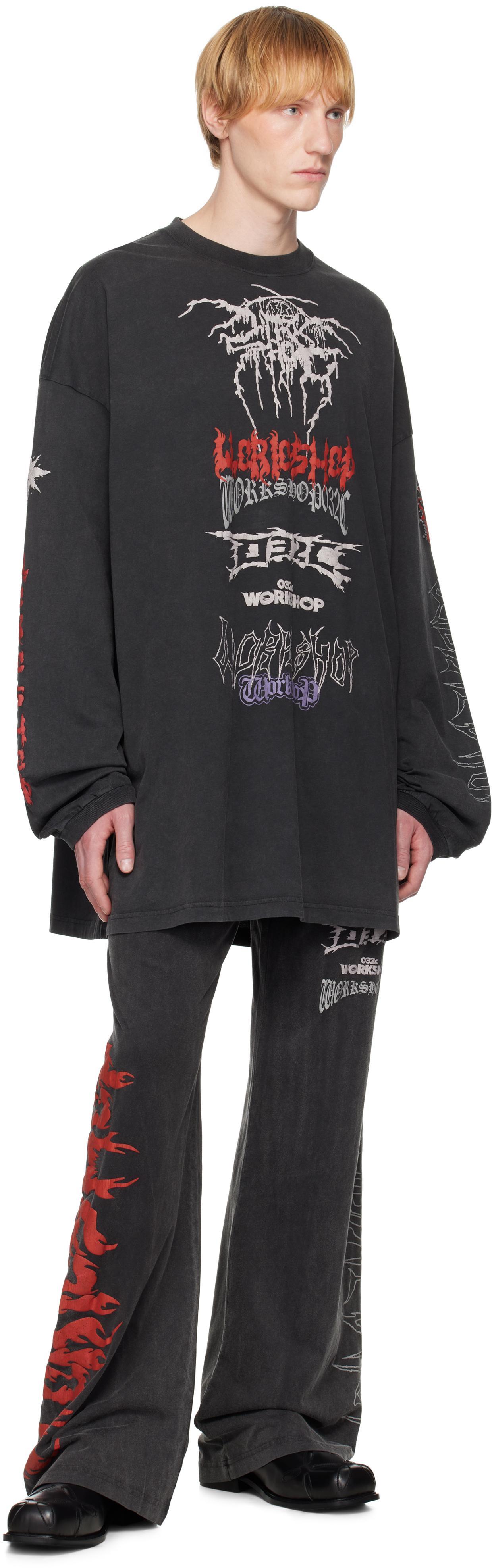 032c Telepresence Oversized Longsleeve T-Shirt in Black for Men | Lyst