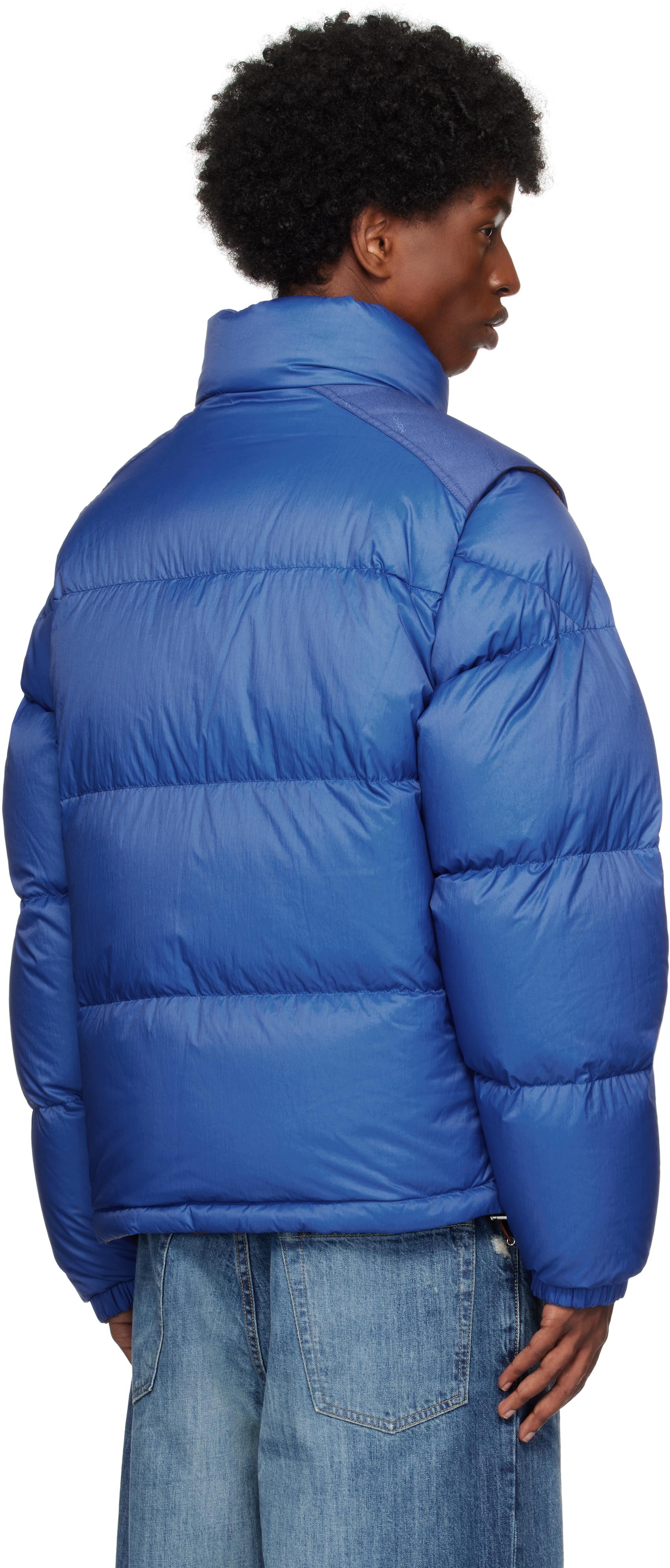 Moncler メンズ ブルー&ブラウン Verone リバーシブル ショート ダウン 