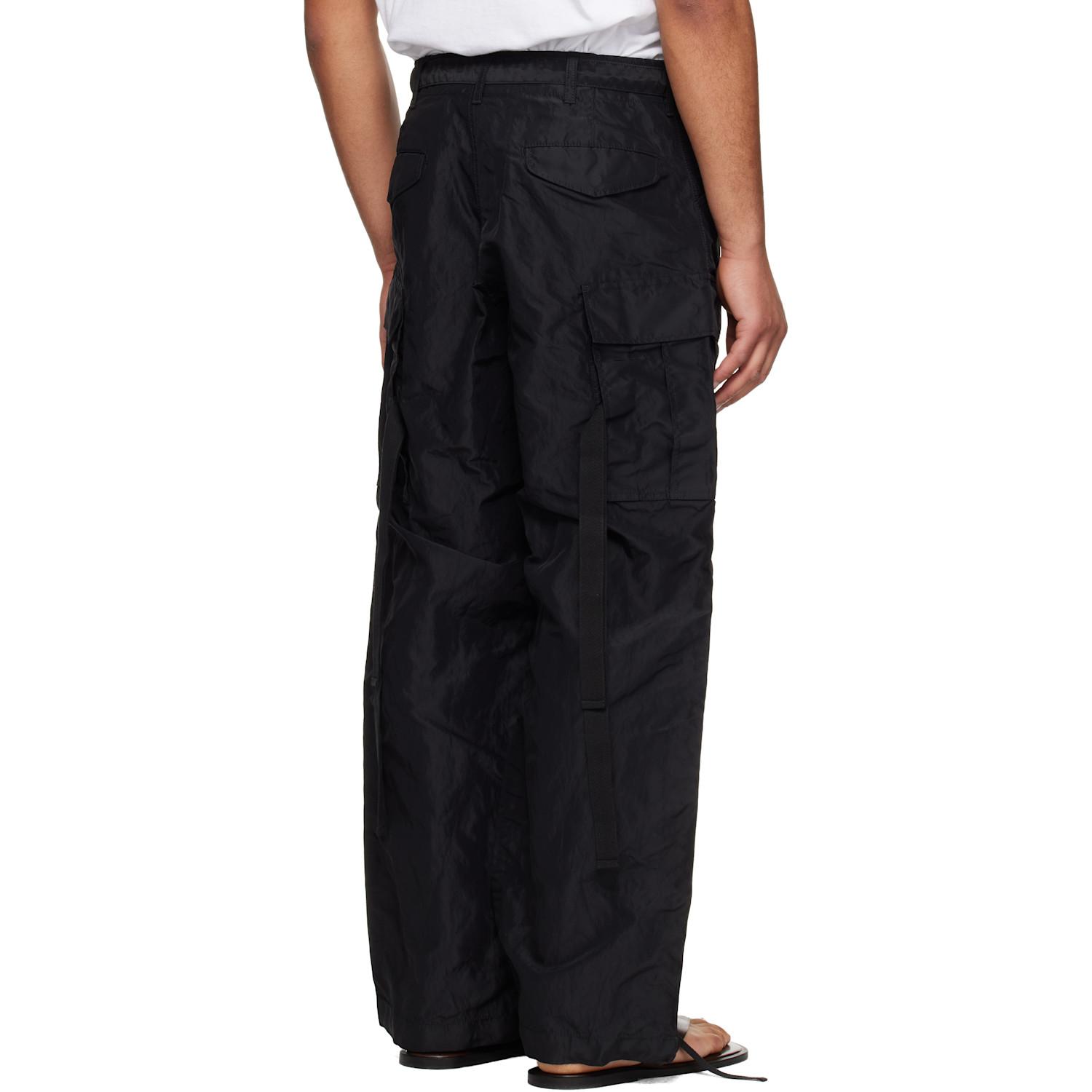 Sacai Treated Nylon Twill Cargo Pants in Black for Men | Lyst