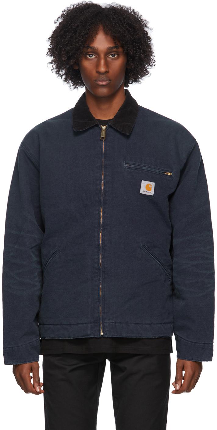 Carhartt WIP Cotton Navy Og Detroit Jacket in Blue for Men | Lyst