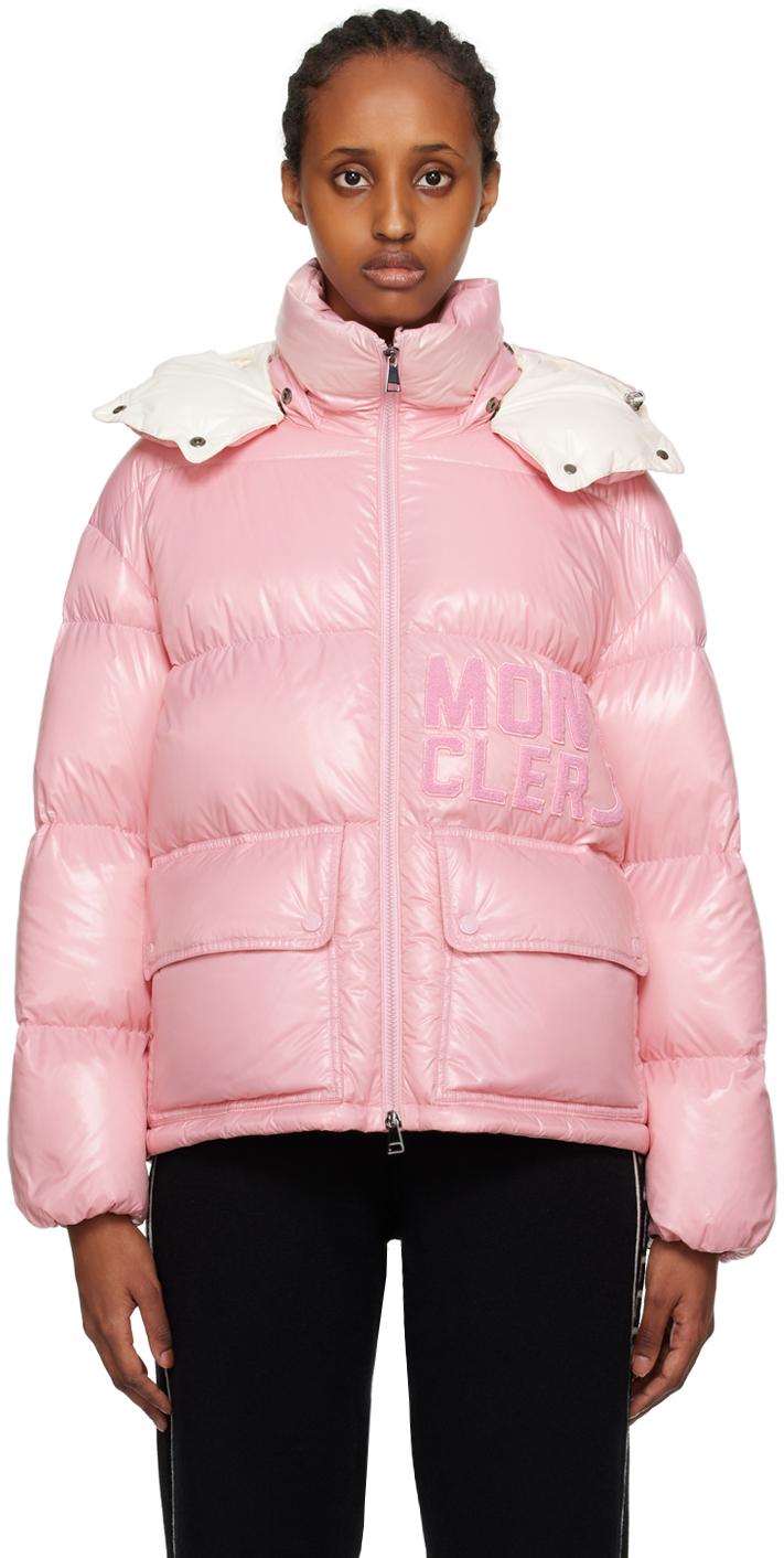 Moncler Pink Abbaye Down Jacket Lyst UK