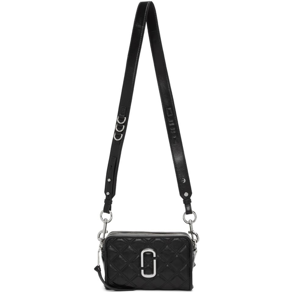 The Softshot 21 Quilted Leather Crossbody Bag In Black IUCN Water