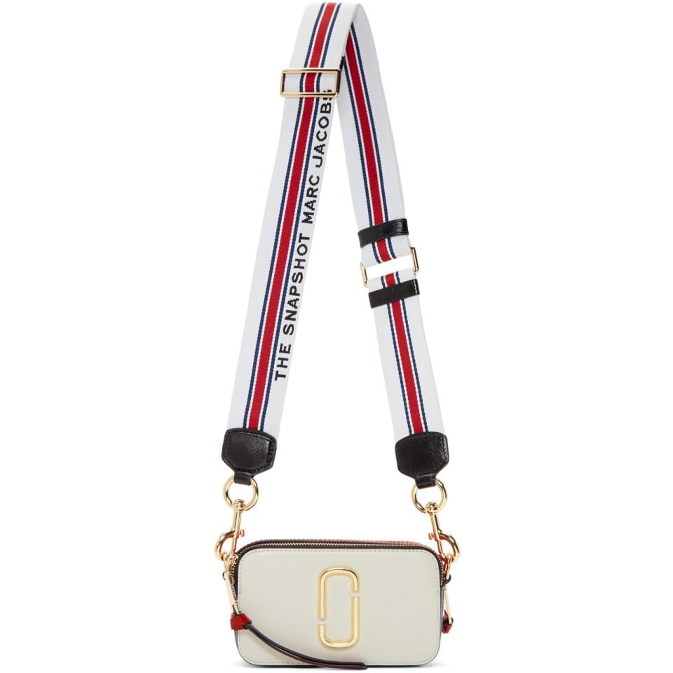 Marc Jacobs White and Red Snapshot Bag Marc Jacobs