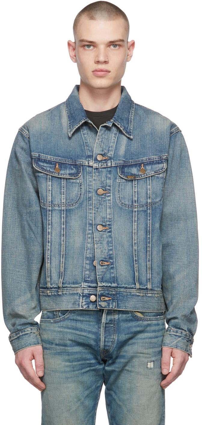 RRL Indigo Denim Jacket in Blue for Men | Lyst