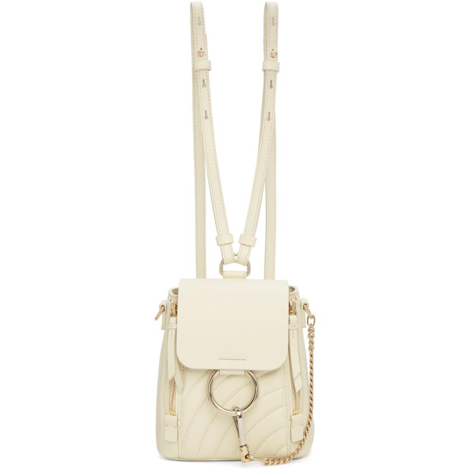 chloe white backpack