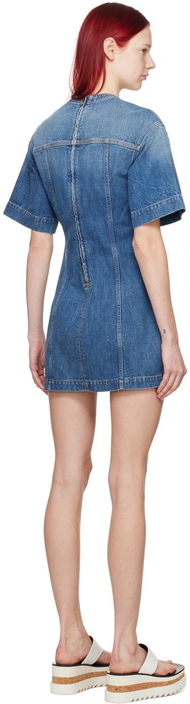 Stella McCartney レディース ブルー レースアップ デニム ミニ  