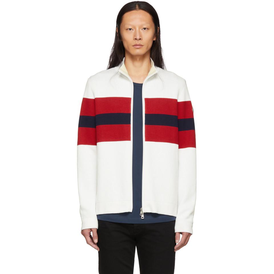 moncler white cardigan