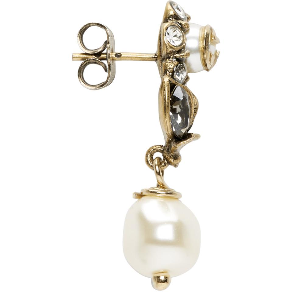Gucci Gold Flowers Drop Earrings in Metallic , Lyst