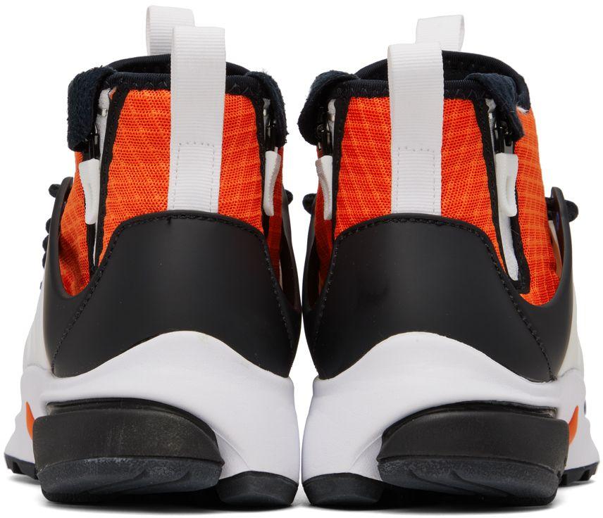 Nike Orange & Air Presto Mid Utility Sneakers in Black for Men | Lyst