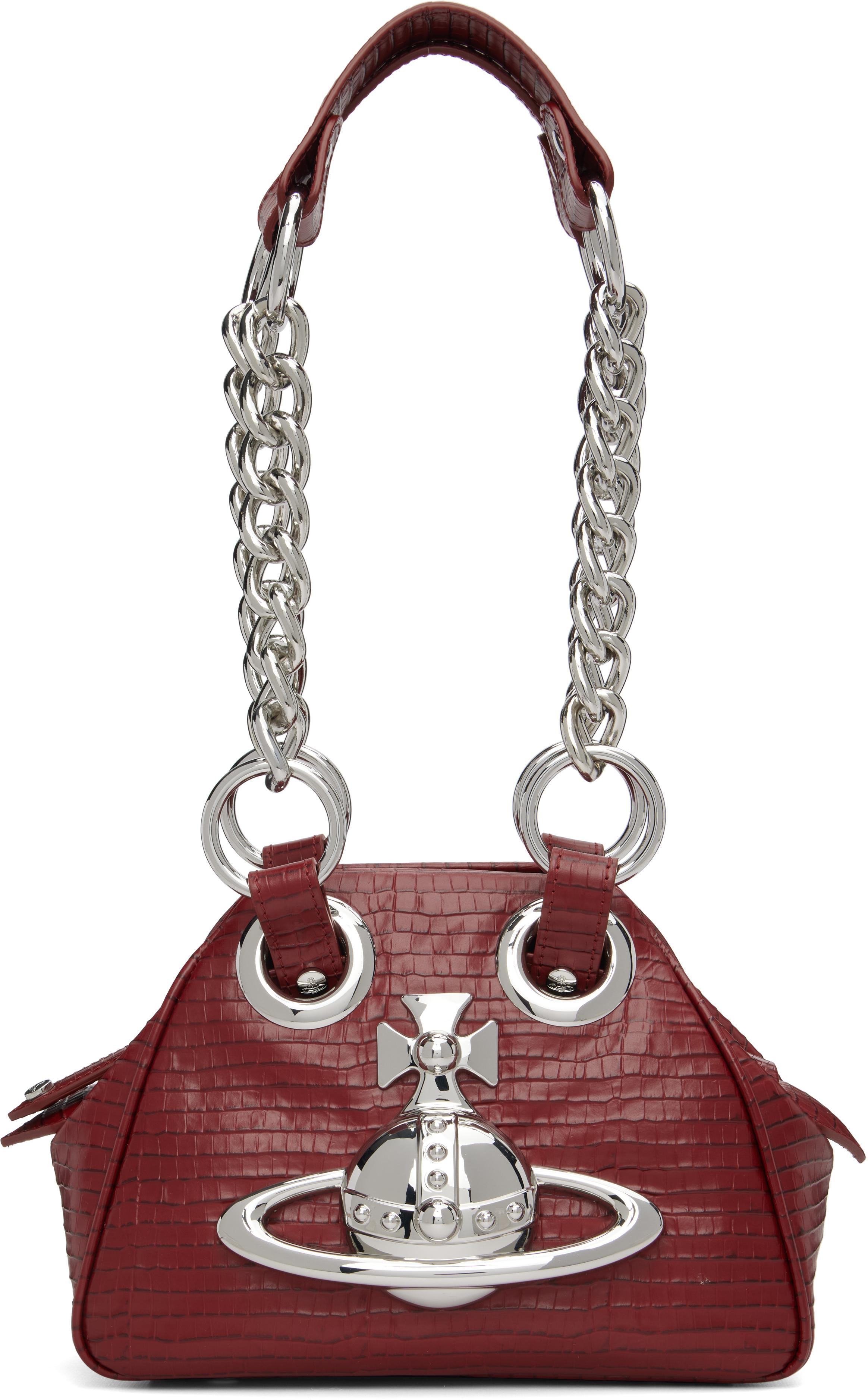 Vivienne Westwood Archive Orb Chain Handbag in Red | Lyst