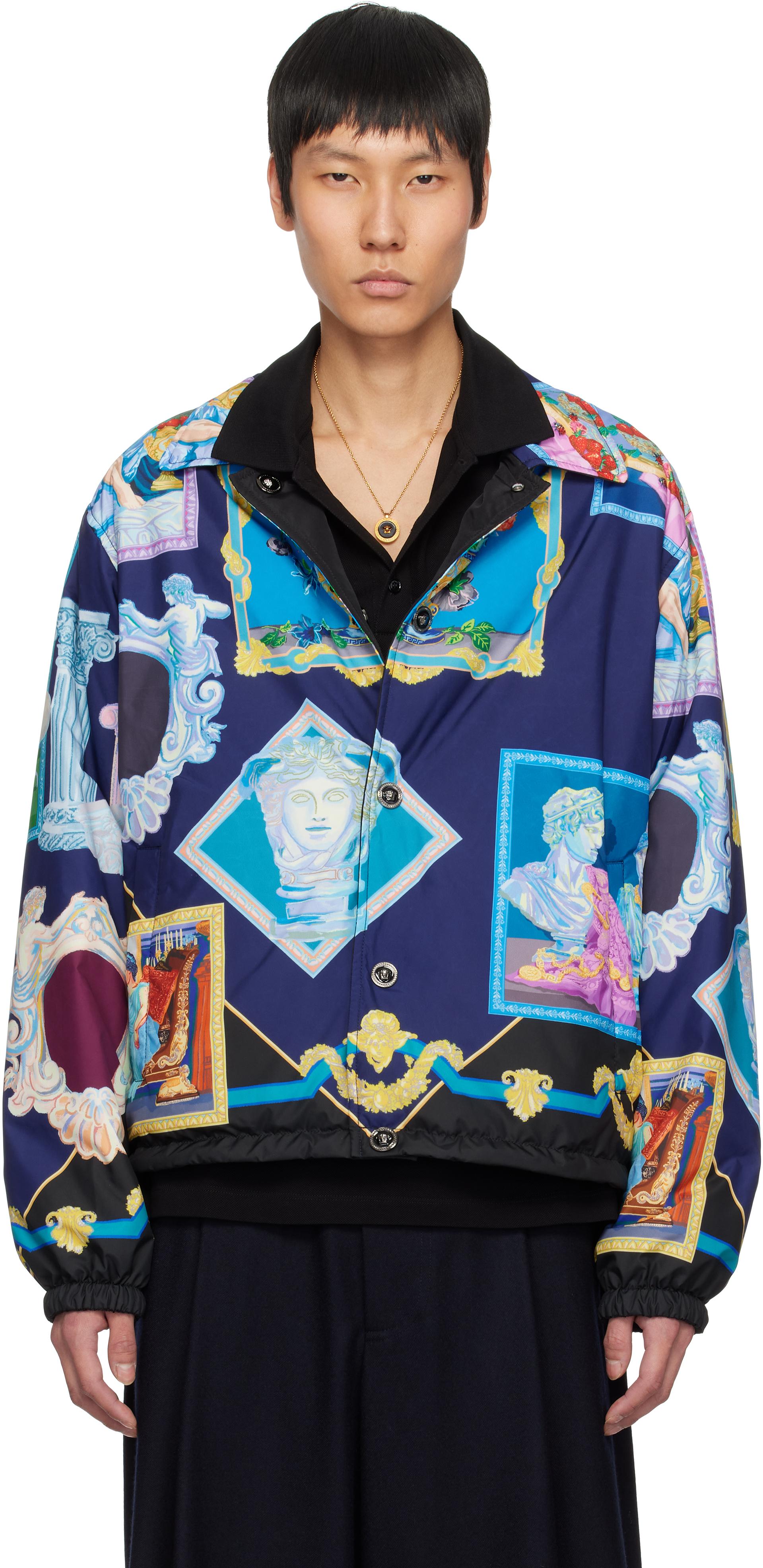 関税込 ヴェルサーチェ リバーシブルブルゾン Versaceギャラリー VERSACE ヴェルサーチェ バロック柄 リバーシブル ブルゾン