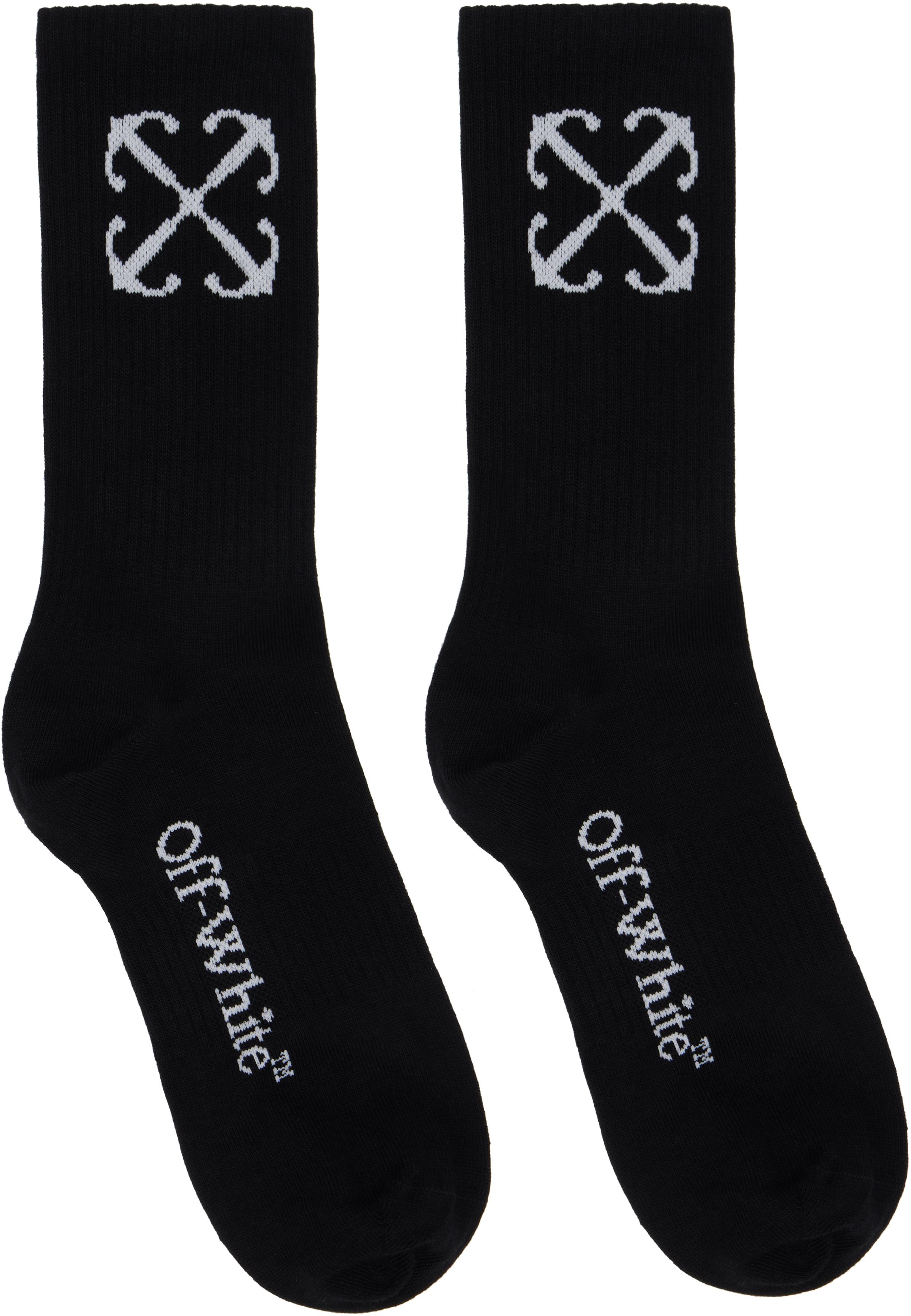 Off-White Arrow Mid Length Socks ブラック OFF-WHITE Arrow Socks (SS19) Black/White Men's - SS19 - US