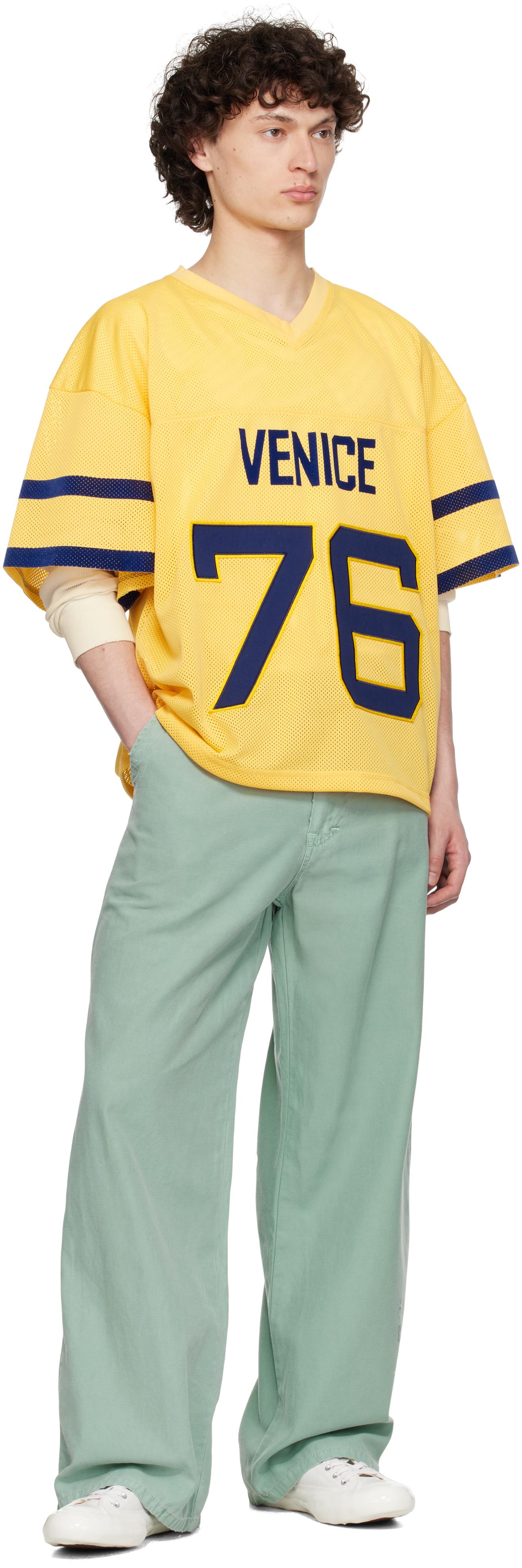 ERL 'Venice 76' Football Jersey in Yellow for Men | Lyst