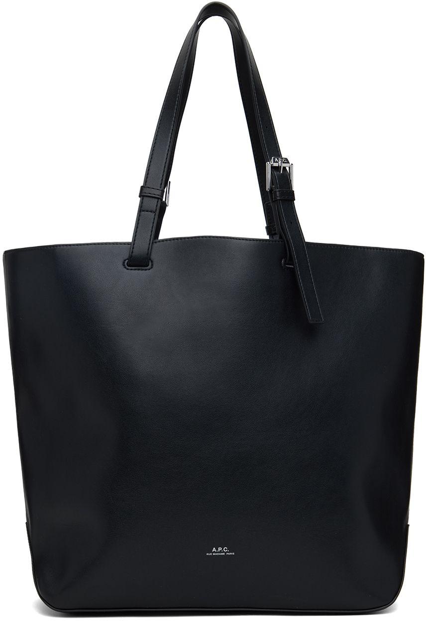 ☆A.P.C.☆ Small Nino Cabas Tote Bag Black PUAATH61863LZZ PU CABAS NINO SMALL BAG for Men - A.P.C. sale | Biffi