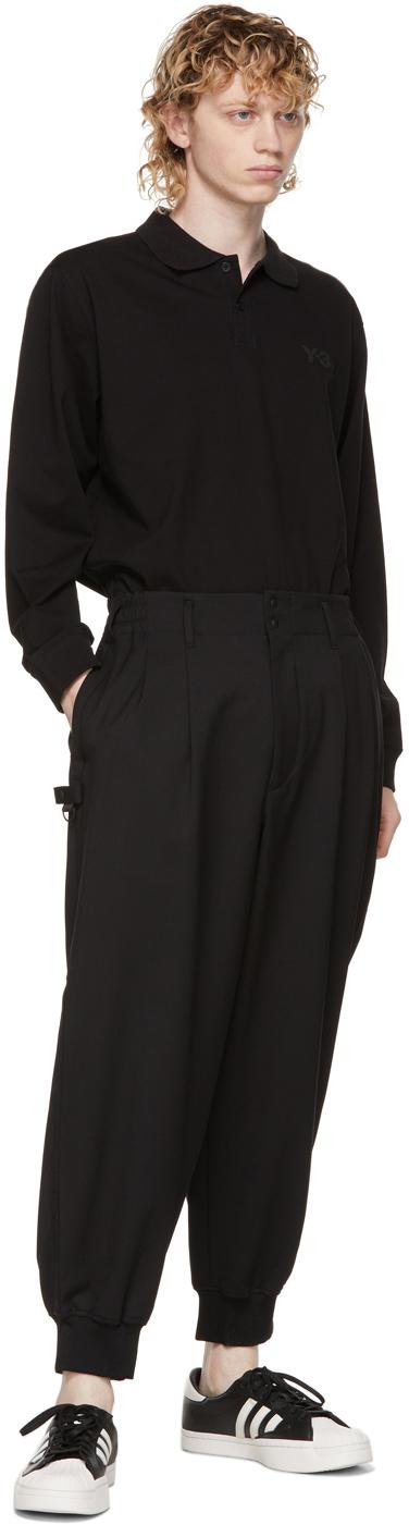 Y-3 Refined Wool Cuff Trousers in Black for Men | Lyst
