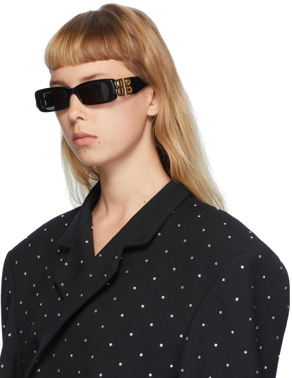 balenciaga bb rectangular sunglasses