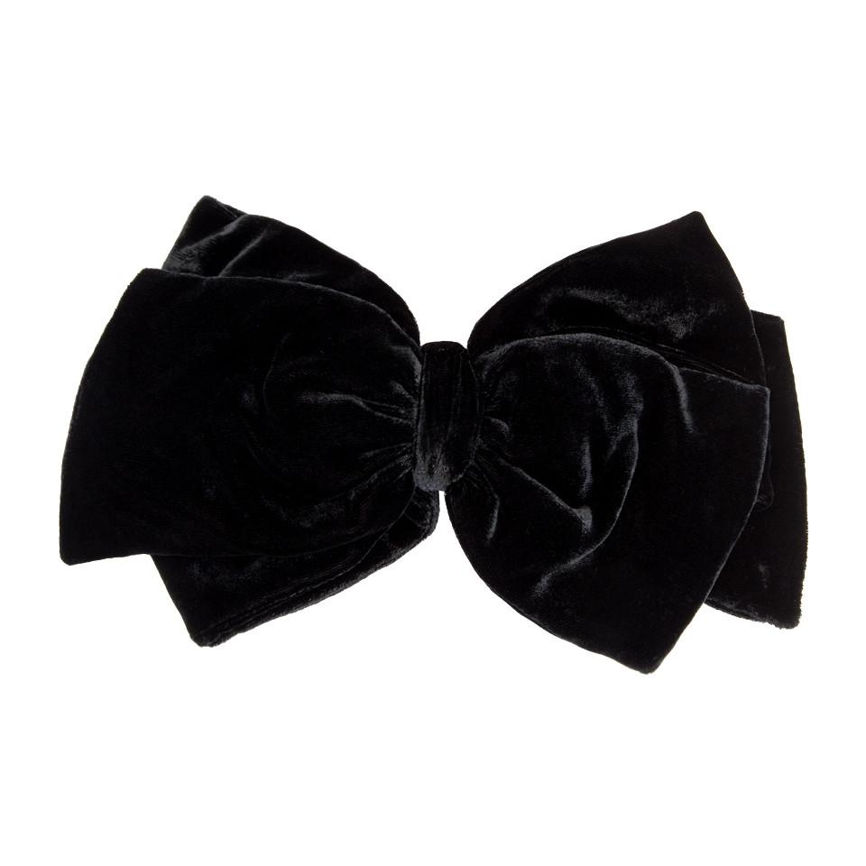 Miu Miu Black Velvet Hair Clip - Lyst