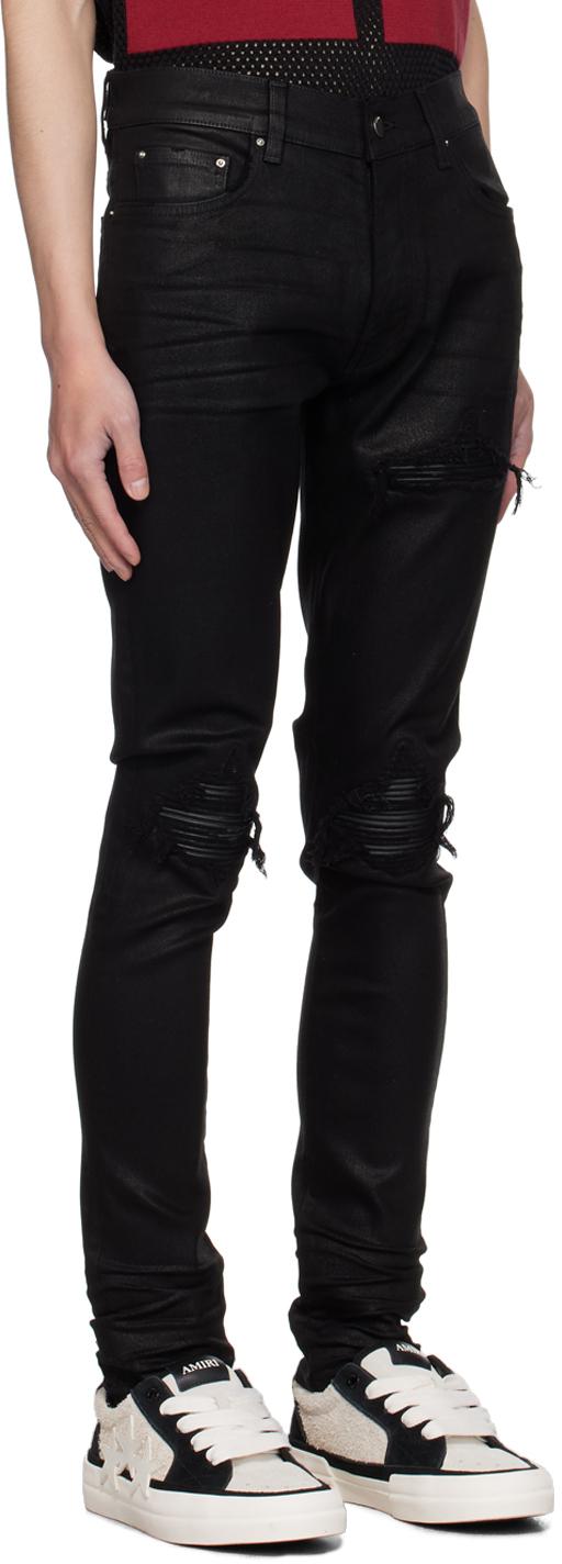 Black waxed denim deals