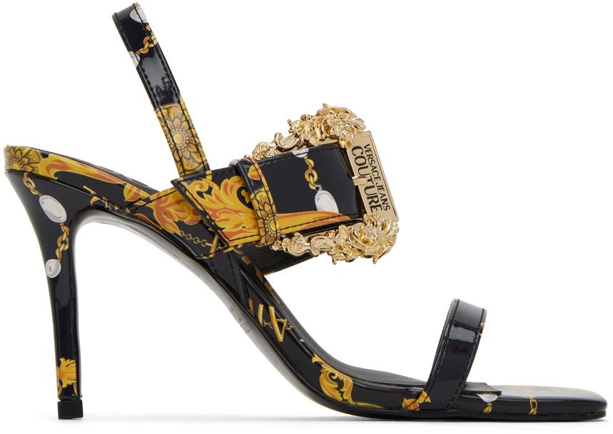 Versace Jeans Couture レディース ブラック &ゴールド Emily Baroque 