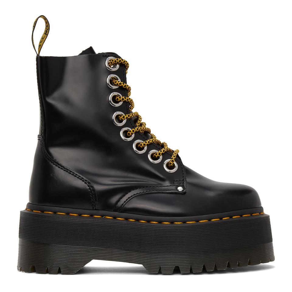 Dr. Martens Leather Jadon Max Boots in Black - Save 19% - Lyst