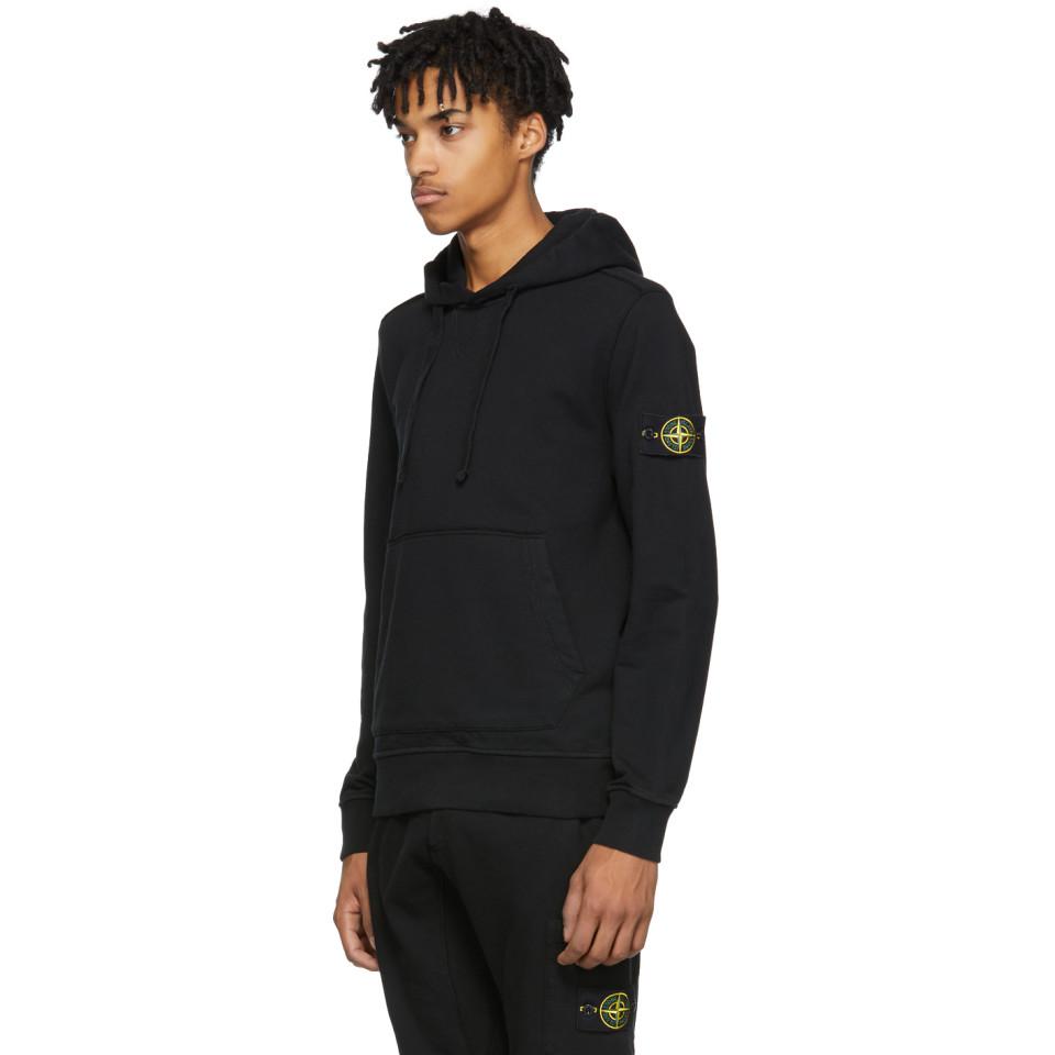 stone island black arm badge sweatshirt