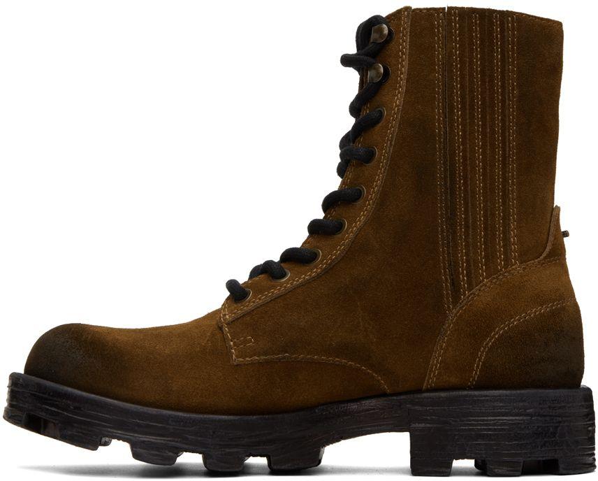 DIESEL Brown D-hammer Boots for Men | Lyst