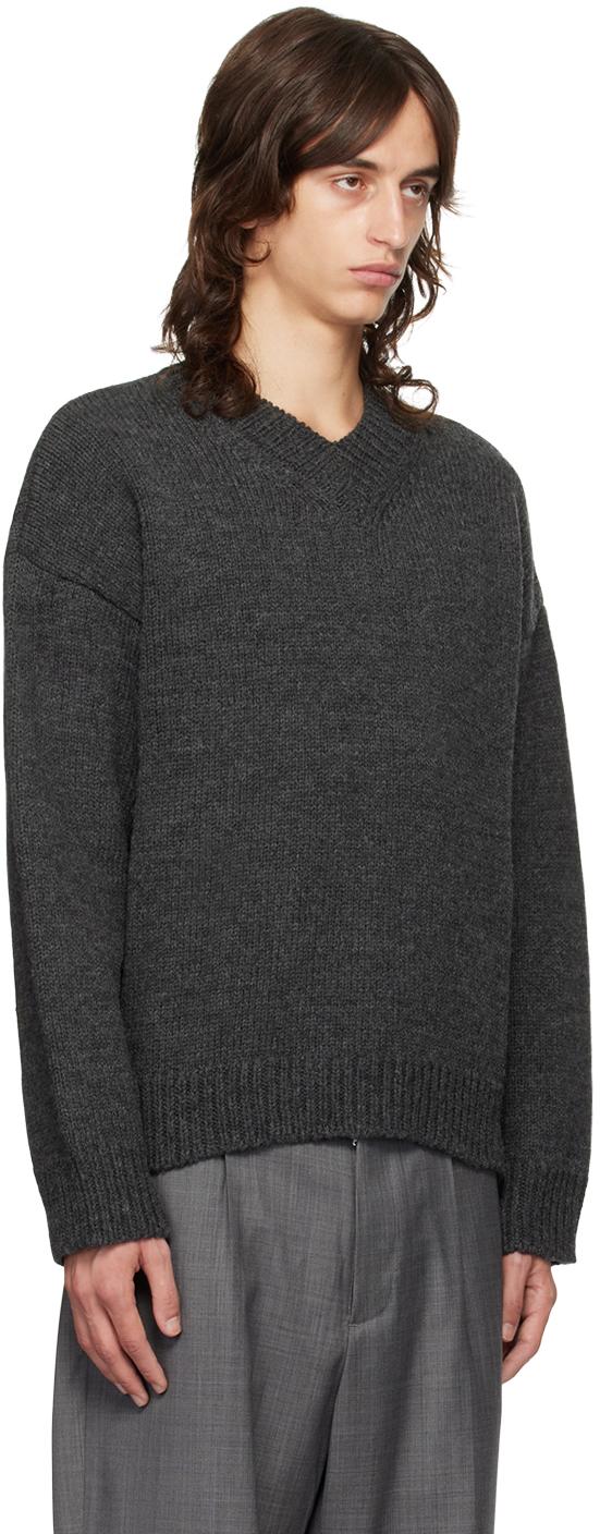 OUR LEGACY ブラックニットセーター モーガン蔵人着用】OUR LEGACY RUE V-NECK セーター 46の通販 by