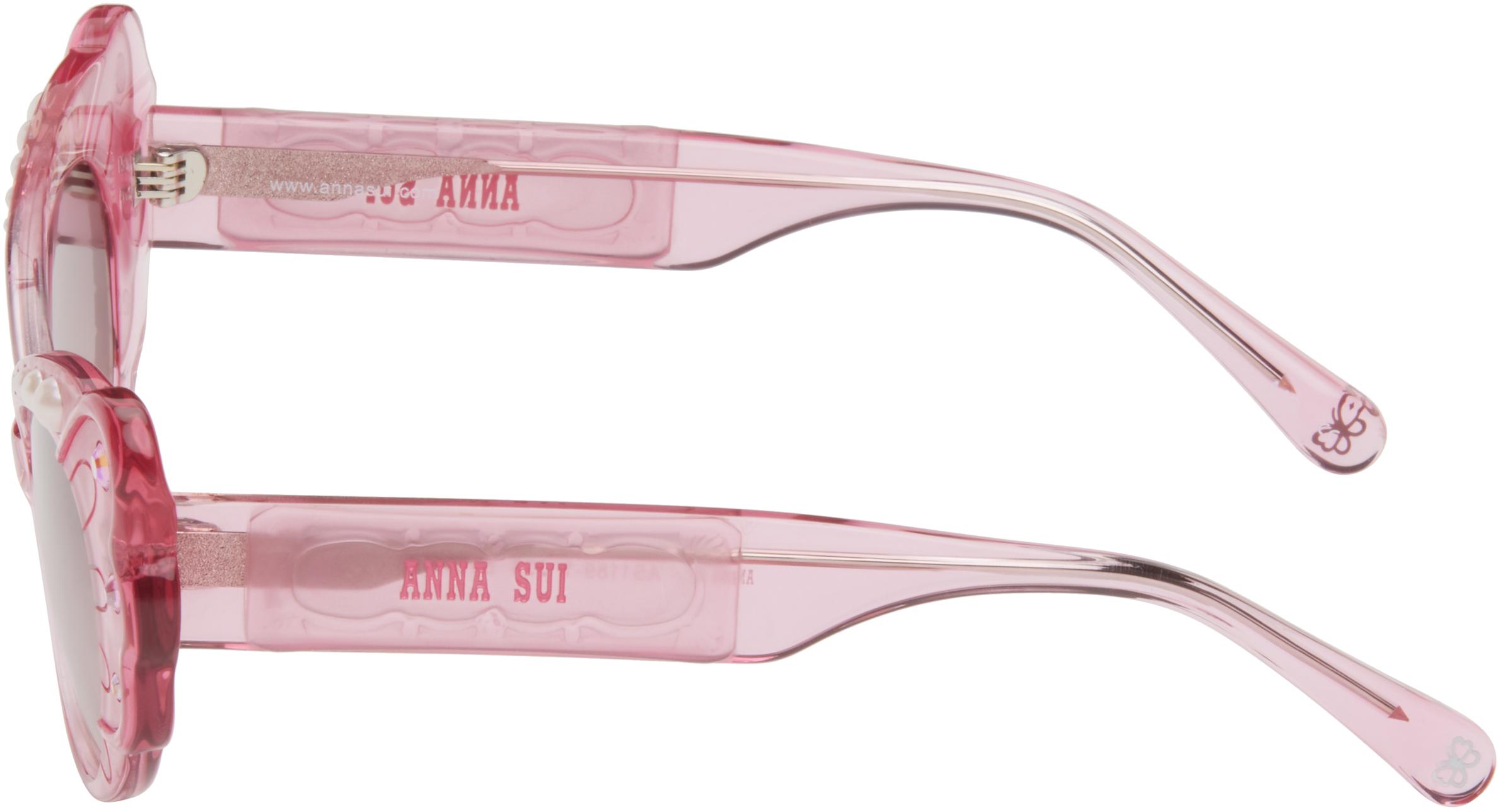 Anna Sui Pearl Wing Sunglasses in Black | Lyst
