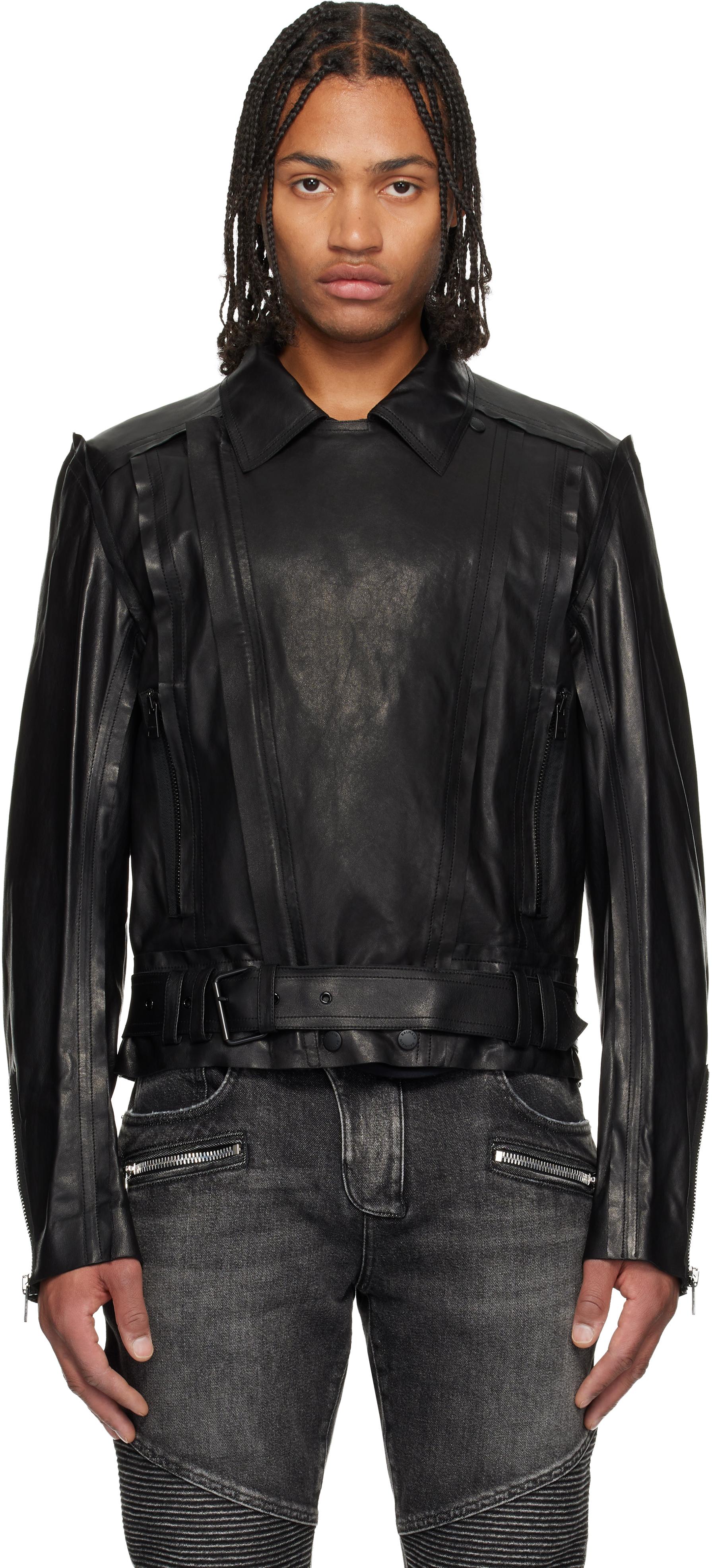 メンズ Balmain レザージャケット | オンラインセールは最大40%オフ | Lyst