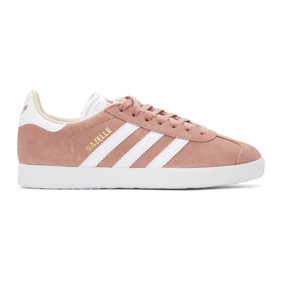 adidas originals gazelle trainers in blush