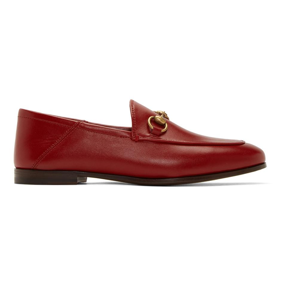 red gucci loafers