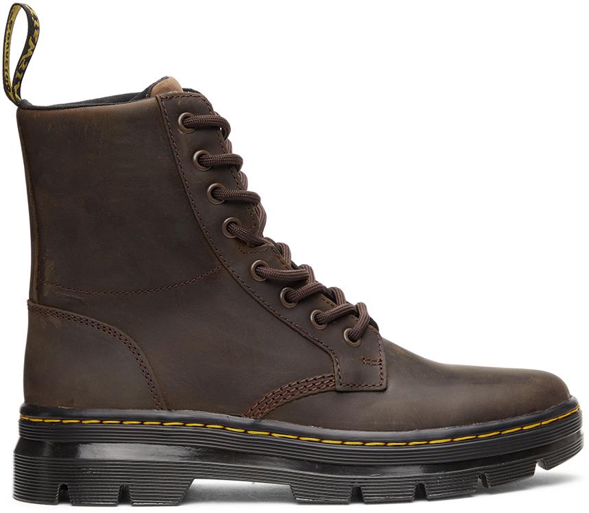 Dr. Martens Brown Combs Leather Boots for Men - Save 32% | Lyst