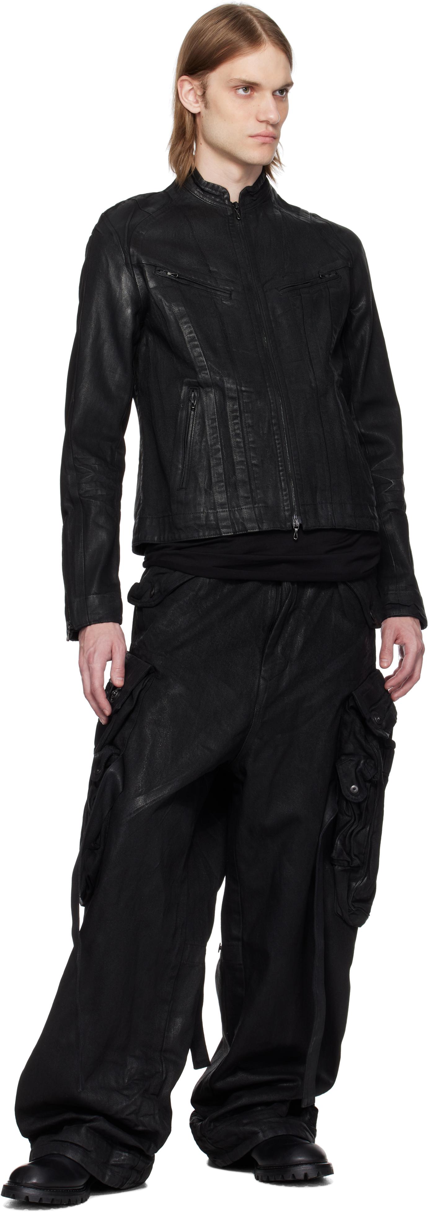 Julius Seamed Riders Denim Jacket in Black for Men | Lyst UK
