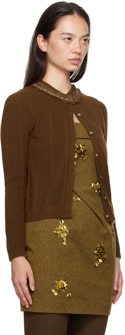 ShuShu/Tong レディース ブラウン Collar Embellished カーディガン  