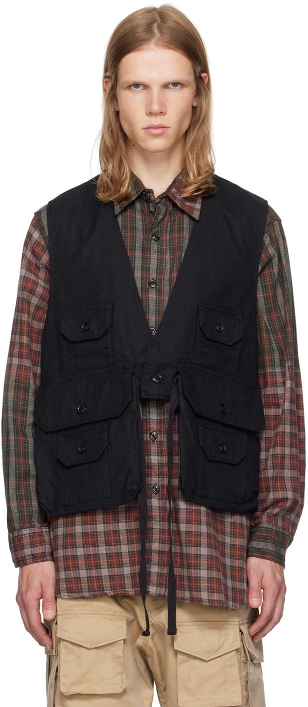Engineered Garments メンズ ブラック Enginee Garments Fowl ベスト 