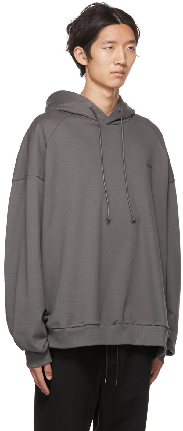 Juun.J Gray Garment-dyed Hoodie for Men | Lyst