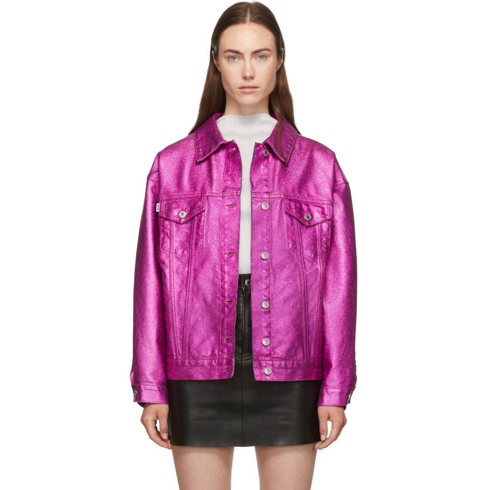 metallic jean jacket