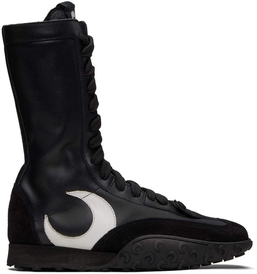 新品 MARINE SERRE RISE レザー ハイカット スニーカー ブーツ