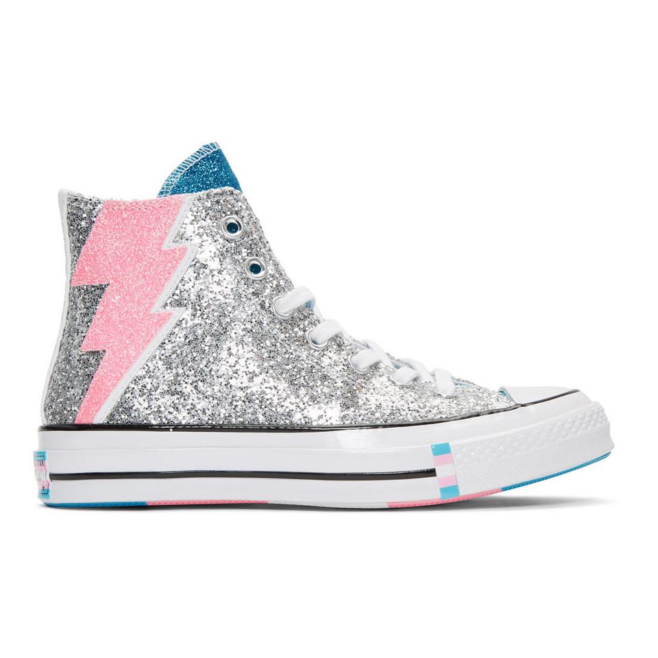 Converse Cotton Silver Chuck 70 Pride High Sneakers in Metallic for Men |  Lyst
