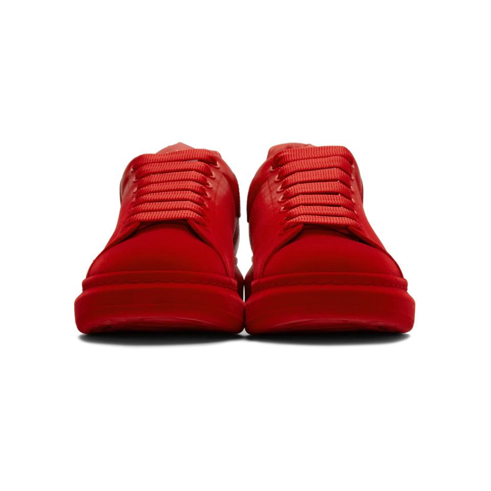 Alexander McQueen Spray Paint Sneakers in Red