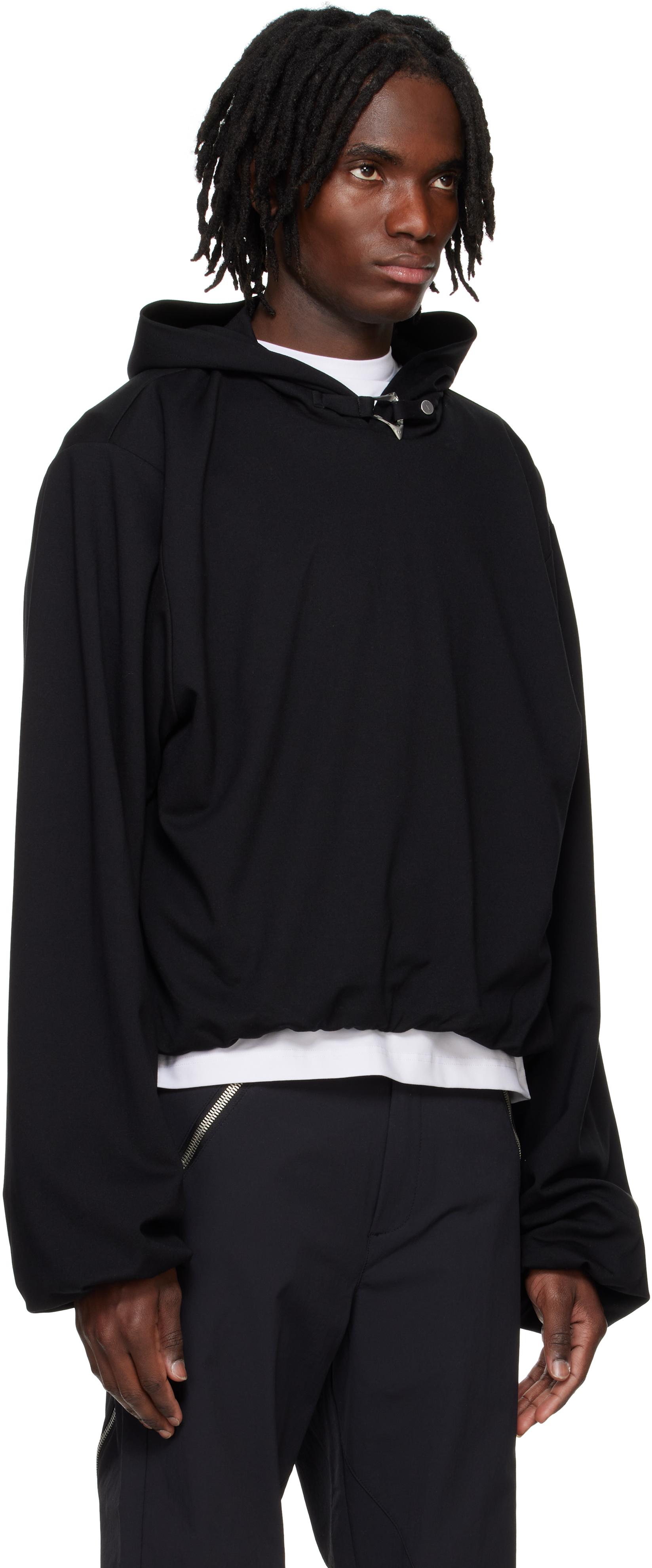パーカー・フーディ HELIOT EMIL Men Hoodies PRESS25M08073 BLK01 BLACK HELIOT EMIL ++ FLUXUS HOODIE