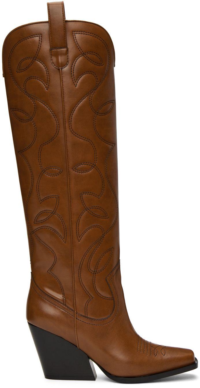 Stella McCartney Brown Cowboy Boots Lyst
