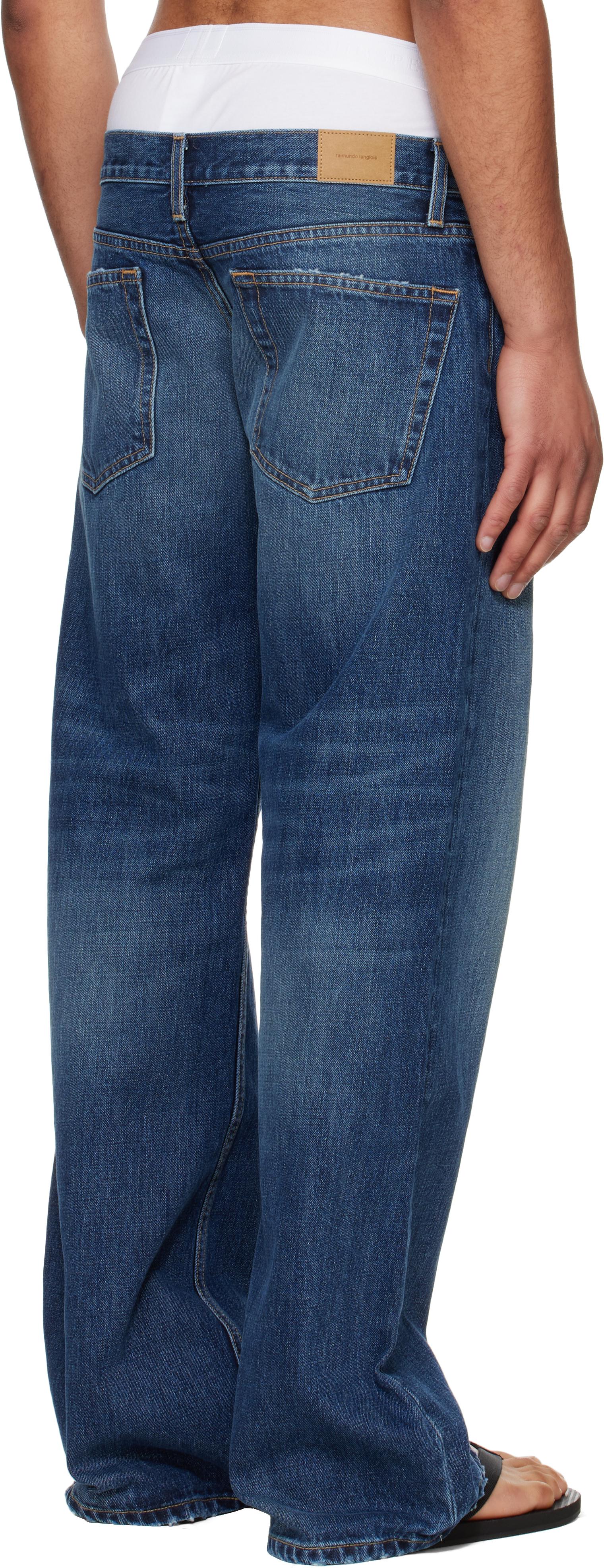 Raimundo Langlois Bootcut Jeans in Blue for Men | Lyst