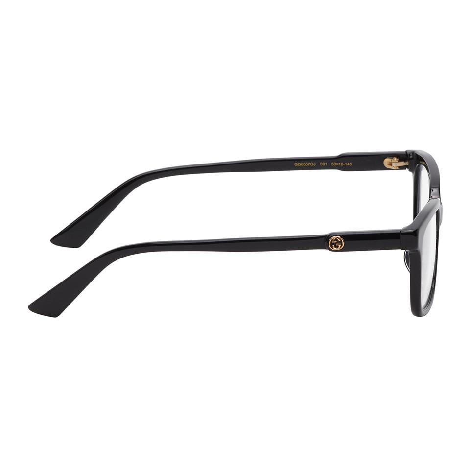 gucci black rectangular glasses